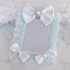 硬質ケース トレカケース レースデコ B7 水色 ミントグリーン