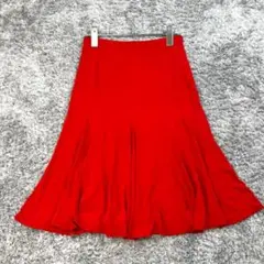 ☆ダナキャラン【S～M】赤 フレアスカート ストレッチ マーメイド風 春夏