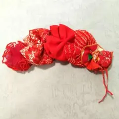 リボン しぼり　ヘッドドレス　梅の花　チュール　七五三 髪飾り 前撮り926