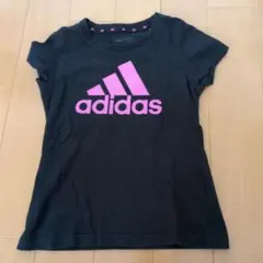 ま*ん様 adidas 黒 Tシャツ 130cm