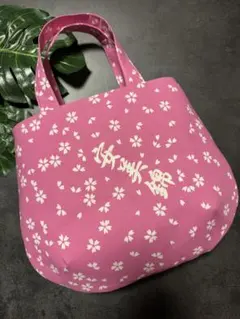 安美錦　大相撲　浴衣　反物　和柄　粗布　まあるいトートバッグ　桜　安治川親方