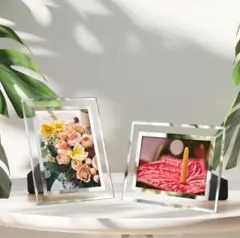 【 新品 】 フォトフレーム 2個セット 2L判 ガラス製 高級感