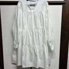 Bou Jeloud ホワイト ロングシャツワンピース