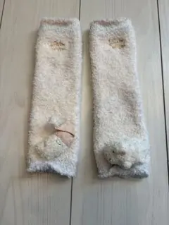 ジェラートピケ　ベビーレッグウォーマー 羊モチーフ アイボリー