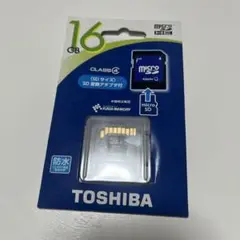 TOSHIBA 16GB microSDHC メモリーカード