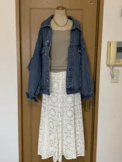 未使用　ロペピクニック　レース素材のマーメイドスカート　ウォッシャブル