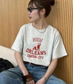 DISCOAT【Enlude】アニマルカレッジロゴTシャツ《ユニセックス》