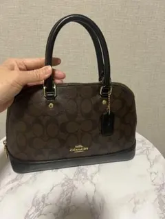【美品】COACH ブラウン ブラック ハンドバッグ