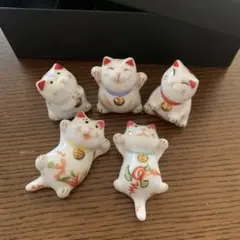 猫の箸置き　陶器製5個セット