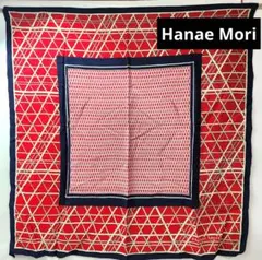 R*M様 【182】Hanae Mori シルクスカーフ ネイビー×レッド 77のサムネイル