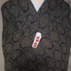 ウール小紋　アンサンブル　着物と羽織2点セット　手縫い仕立て