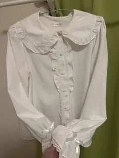 【しまむら青木美沙子コラボ】フリル付ブラウスM