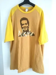 ネスタブランド ラグラン五分袖Tシャツ ライトブラウン×イエロー XXLのサムネイル