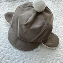 ベビー フライトキャップ 帽子 48cm ボア付き タグ付き新品未使用　冬　子供