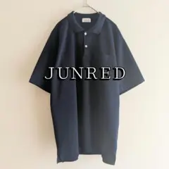 ジュンレッド JUNRED ポロシャツ ネイビー Lサイズ 襟付き 半袖 紺のサムネイル