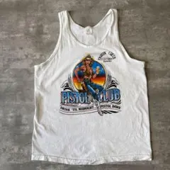 90s USA製フルーツオブザルーム L ピストルクラブ タンクトップビンテージ