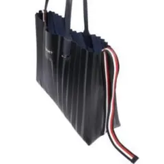 TOMMY トートバッグ ブラックネイビー 大容量