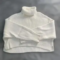 titivate ホワイト タートルネック セーター