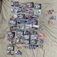 一番くじ ホロライブ アートアクリルコレクションと大量のカードやステッカー