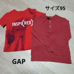ベビー 95 GAP ギャップ Tシャツ 長袖 ロンT 赤 まとめ売り