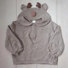 テータテート クリスマス トナカイ 襟 プルオーバー トレーナー 95