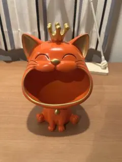 幸運　オレンジ猫のキーケース