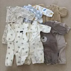 新生児 ベビー服 50〜60 まとめ売り 8枚 西松屋 冬物あり
