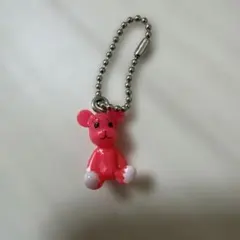 ポストペット　モモ　ミニキーホルダー　ピンク　クマ