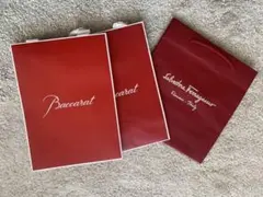 ショッパー　ショップ袋　バカラ　フェラガモ