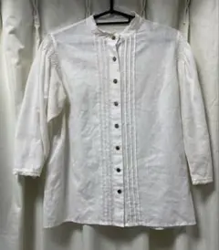 【12/4お値下げ！】スタンドカラーシャツ　ホワイト　古着屋購入