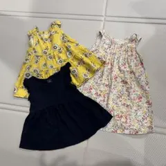 ベビー服　女の子　ワンピース3点セット　80サイズ