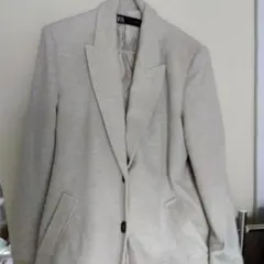 ※春物コート※ZARA ライトグレー チェスターコート L