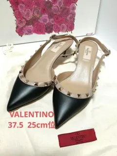 VALENTINO★ヴァレンティノ　スタッズ パンプス 37.5　　　ブラック