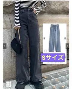 GRL ハイウエストセミワイドデニムパンツ fo1843