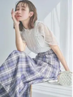 dazzlin ケープフリルレースブラウス