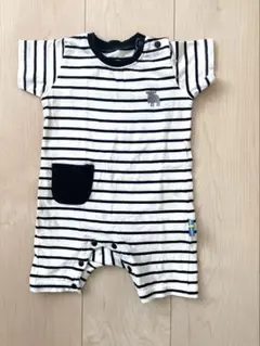 く*ま様 MOZ モズ 半袖ロンパース 70cm カバーオール ボーダー 男の子のサムネイル