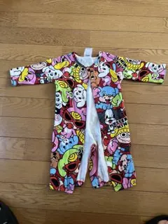 HYSTERIC MINI 総柄長袖ロンパース FREE