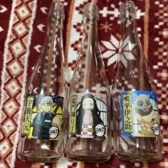 ☆限定３本空き瓶セット（宇髄天元・竈門禰豆子・嘴平伊之助）　鬼滅の刃シャンメリー
