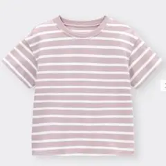 GU クルーネックTシャツ サイズ90 ボーダー ピンク