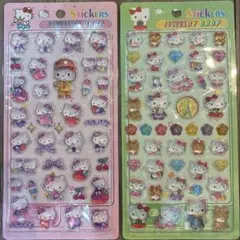 ハローキティ 3D立体シール2枚セット 硬いシール