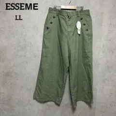 新品　ESSEΜΕ ワイドパンツ　LL 撥水加工　UVカット　美シルエット