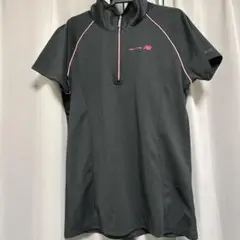 New Balance ブラック ハーフジップ Tシャツ L