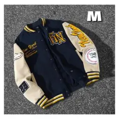 スタジャン　ストリート アウターユニセックス　ワッペン　個性　ロゴ