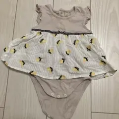 petit main 袖フリル　ロンパース