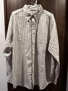 EddieBauerストライプ柄 M 長袖カジュアルシャツ