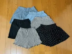 GU UNIQLO 西松屋 ショートパンツ キュロット インパン 120 6枚