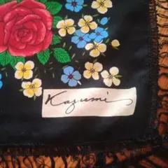 【訳あり】レディース　スカーフ　バラ　レトロ