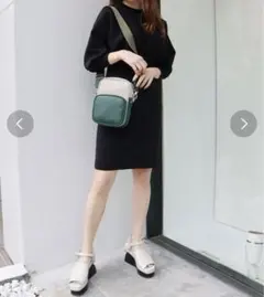 ドルマンニットハーフミニワンピース