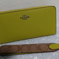 COACH 長財布 レディース イエローグリーン 新品未使用 CK427 - メルカリ