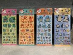 《4枚セット》【日本未発売韓国限定】ポケモンシール＊5サイズステッカー5size